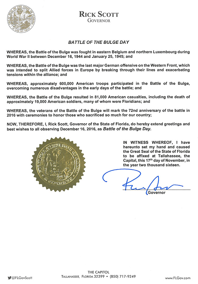2016 battle of the bulge day proclamation
