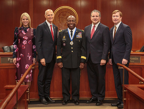 Maj. Gen. Michael A. Calhoun receives Cabinet Medal of Merit