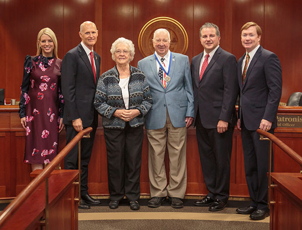 Retired Col. Charles Mohr receives Cabinet Medal of Merit