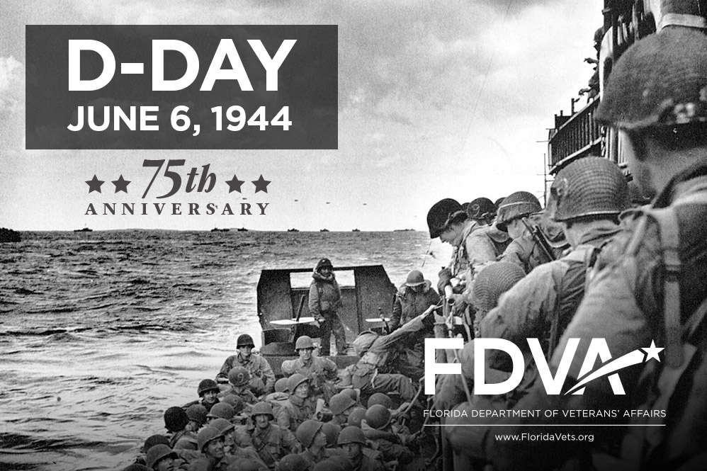 D-Day, June 6, 1944, 75th Anniversary. Soldiers in landing craft.