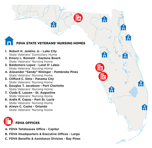 FDVA Nursing Home Locator Map