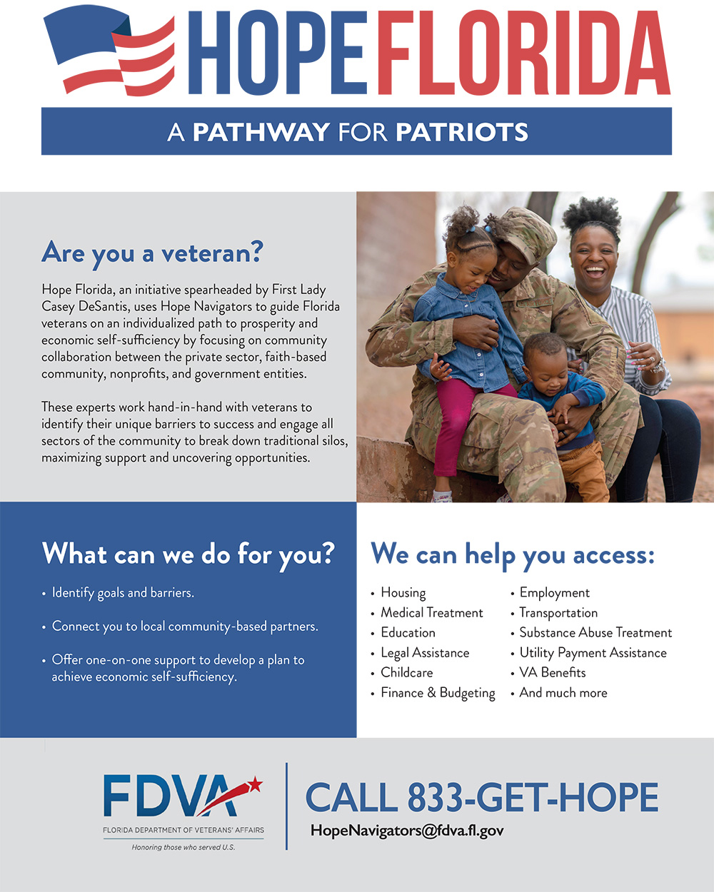 Hope Florida Veterans Flyer page 1