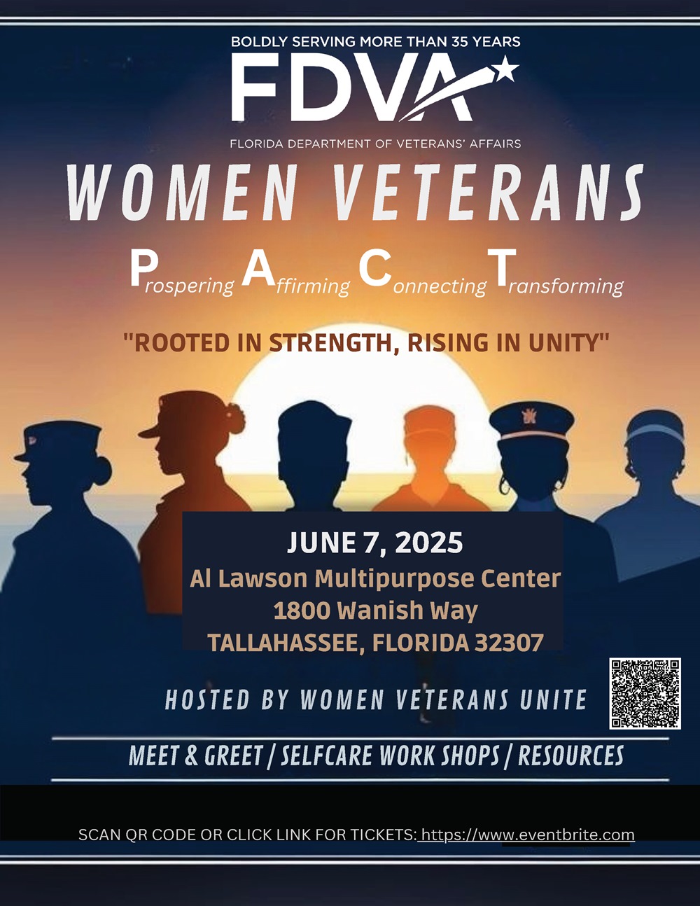 Women Veterans P.A.C.T Event flyer