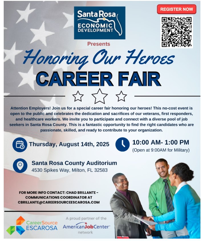 honoring our heroes career fair flyer